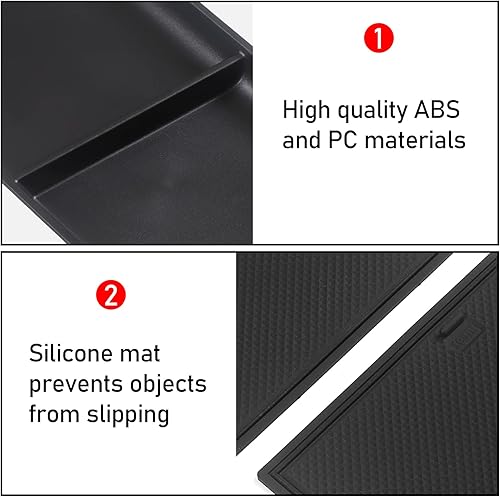 Miniatura 6 de Jaronx Organizador de guantera compatible con Dodge RAM 1500 2500 3500 2024 2023 2022 2021 2020 2019, para organizador de consola central RAM 1500