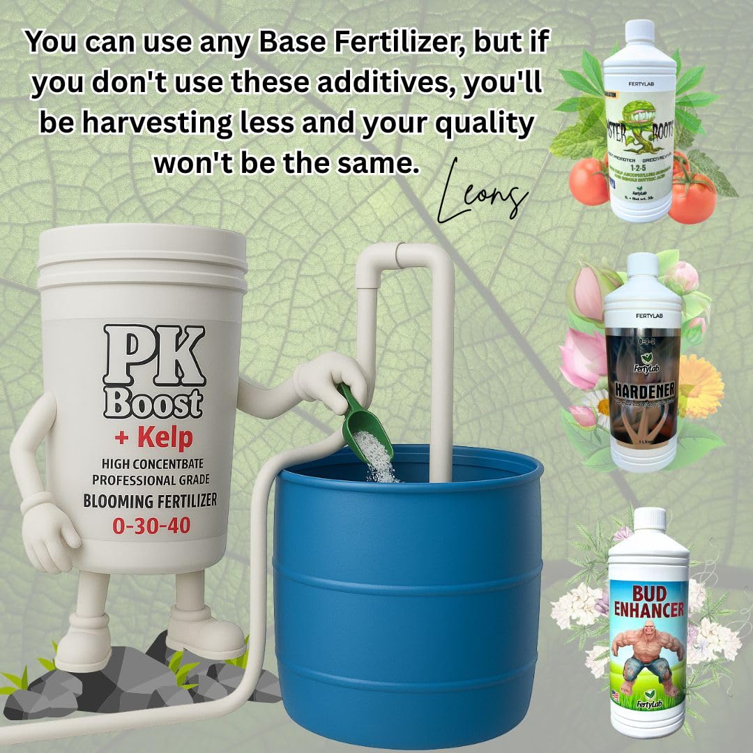 PK Boost - Hydroponic Flower Booster - Bud Enhancer - Blooming Booster - Highly Concentrated Phosphorus and Potassium - Pure Tech Grade Fertilizer - Flower Increaser