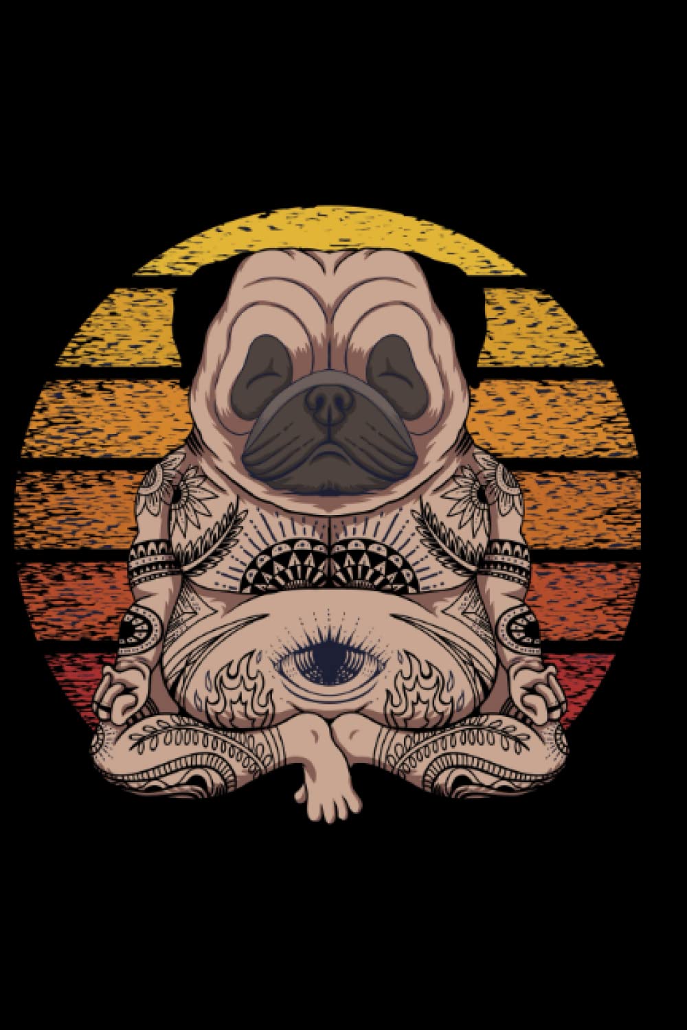 Notebook: Journal Composition Book For School College 120 White Lined Pages: Ideal For Ink Pencil And Gel Pen Pug Dog