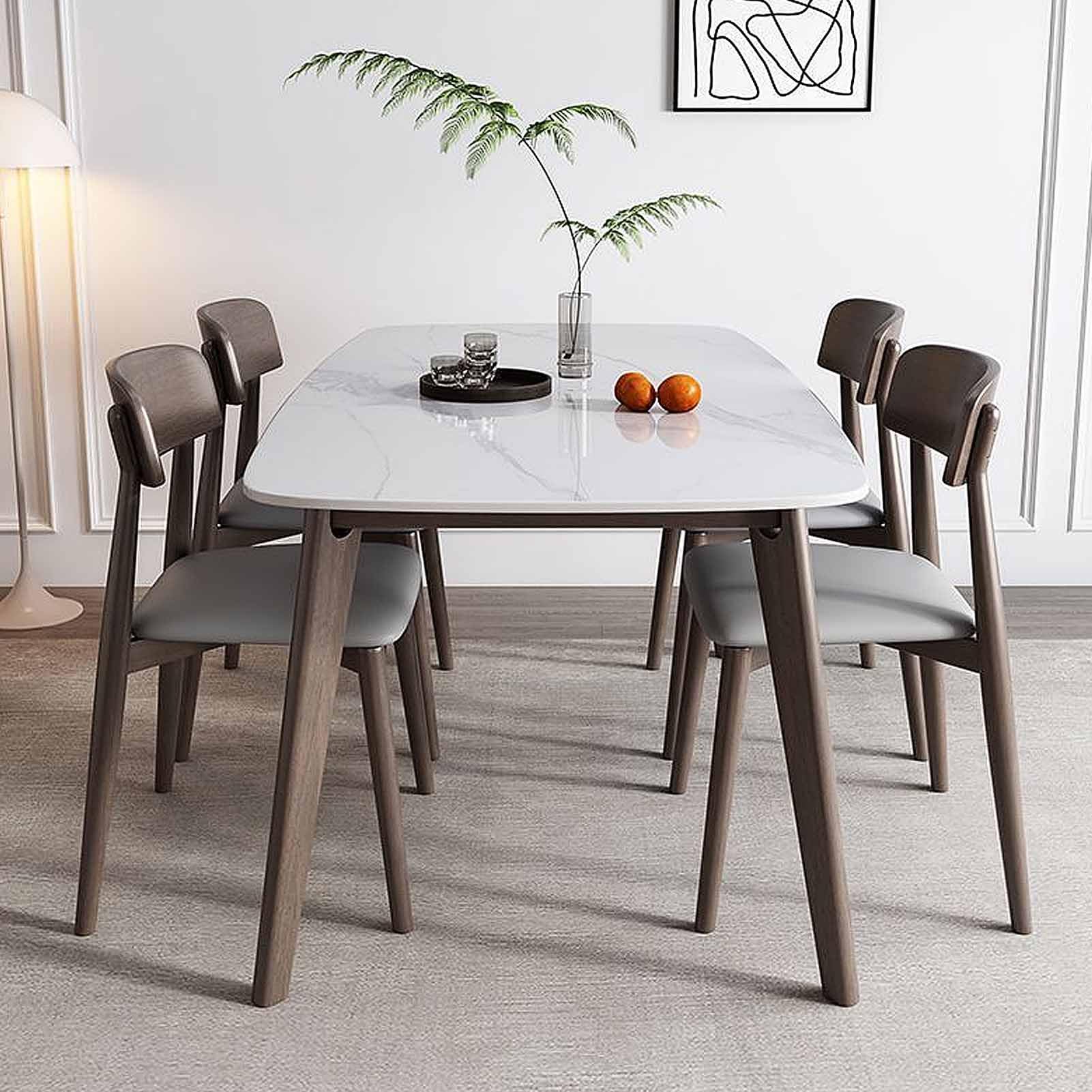 Elegante tavolo da pranzo bianco 120 x 70 cm, cornice rettangolare in legno per 4-6 posti, perfetto per sala da pranzo, cucina e soggiorno (solo tavolo)
