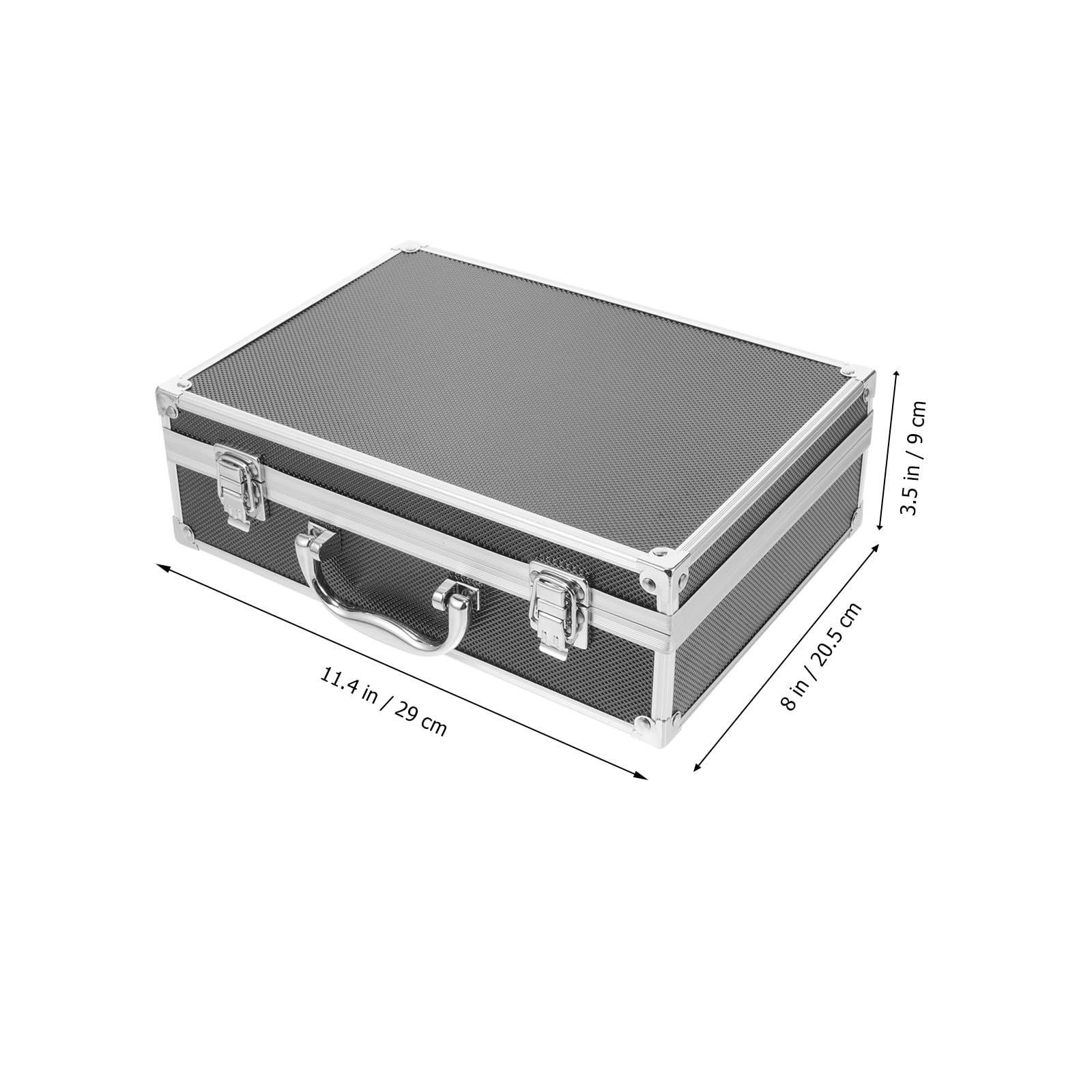 Cassetta degli Attrezzi in Lega di Alluminio 29x20,5x9 Cm, Scatola Portautensili Portatile Impugnatura Ergonomica, Resistente alle Intemperie e Antigraffio per Uso Esterno