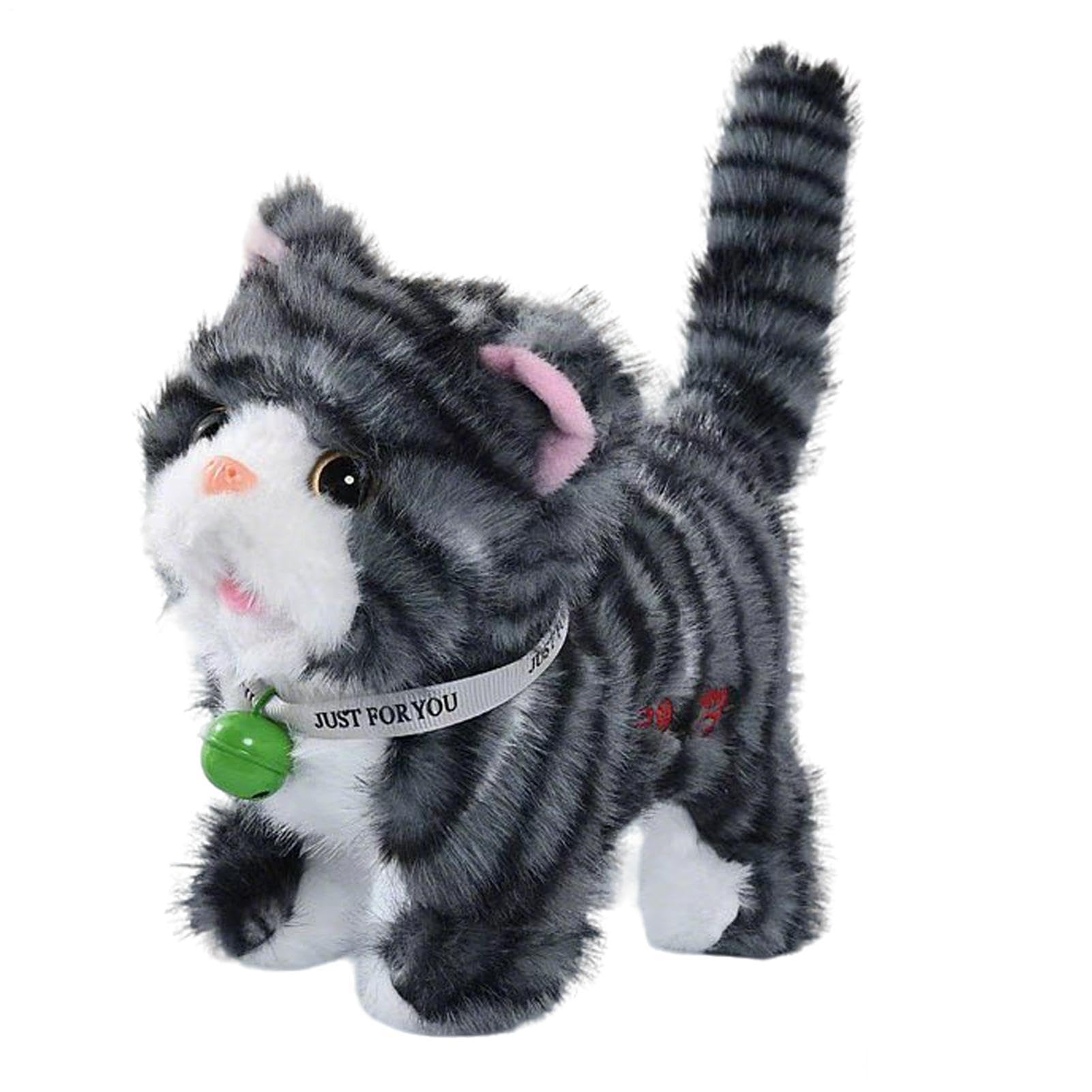 Plush Cat Toys, With Soothing Sounds, 17x10x18cm, Cuddly Toy, Kitten Meowing And Walking, Realistic Movement, For Boys Girls Preschoolers Children Pet Lovers