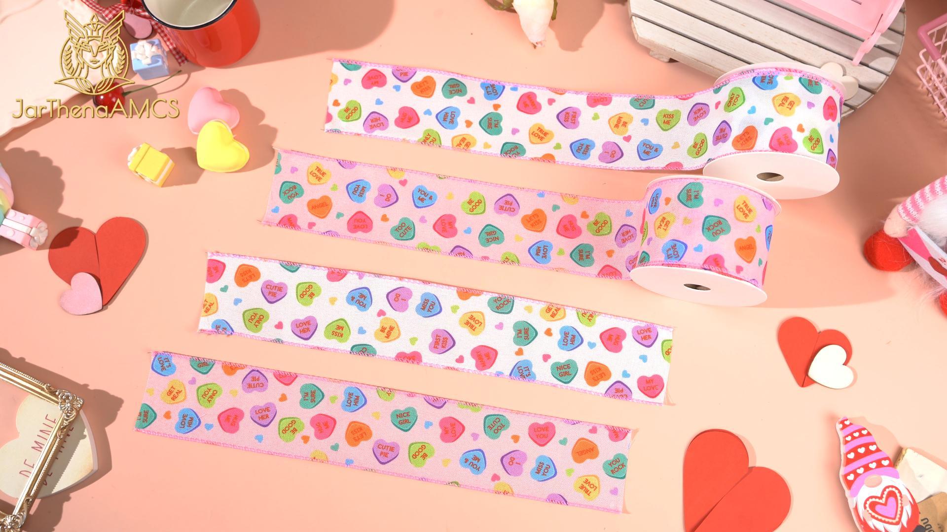 Amazon.com: JarThenaAMCS Valentine's Day Wired Edge Ribbon