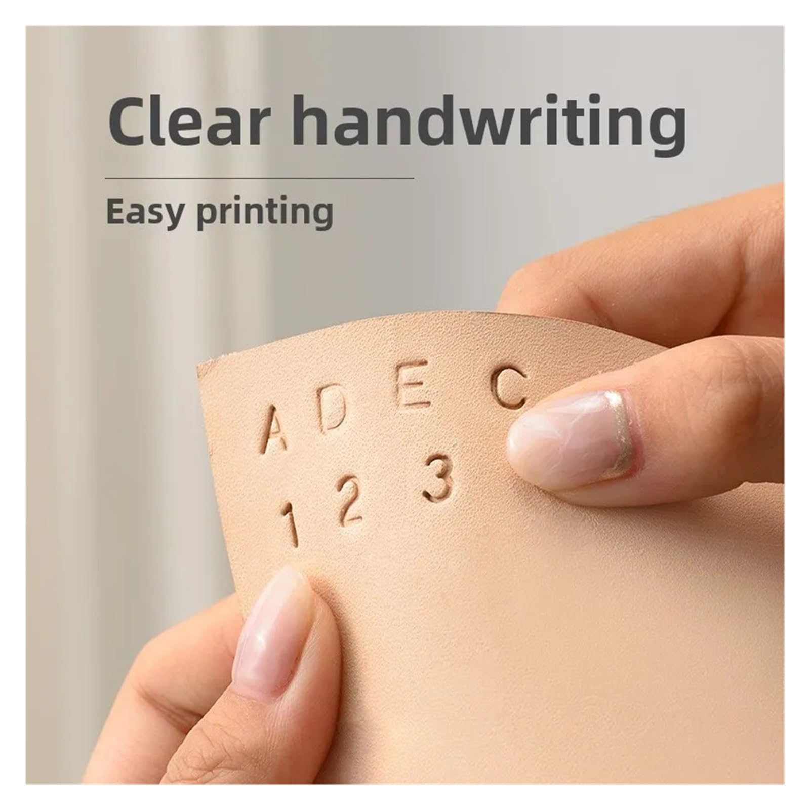 Zahlen- und Buchstabenstempelset, Leder-Buchstaben-Stempel-Set, 37-teilig, Metall-Alphabet, Zahlen, Handgravur-Stempel-Set, 3,5 mm, 6(6.5mm)