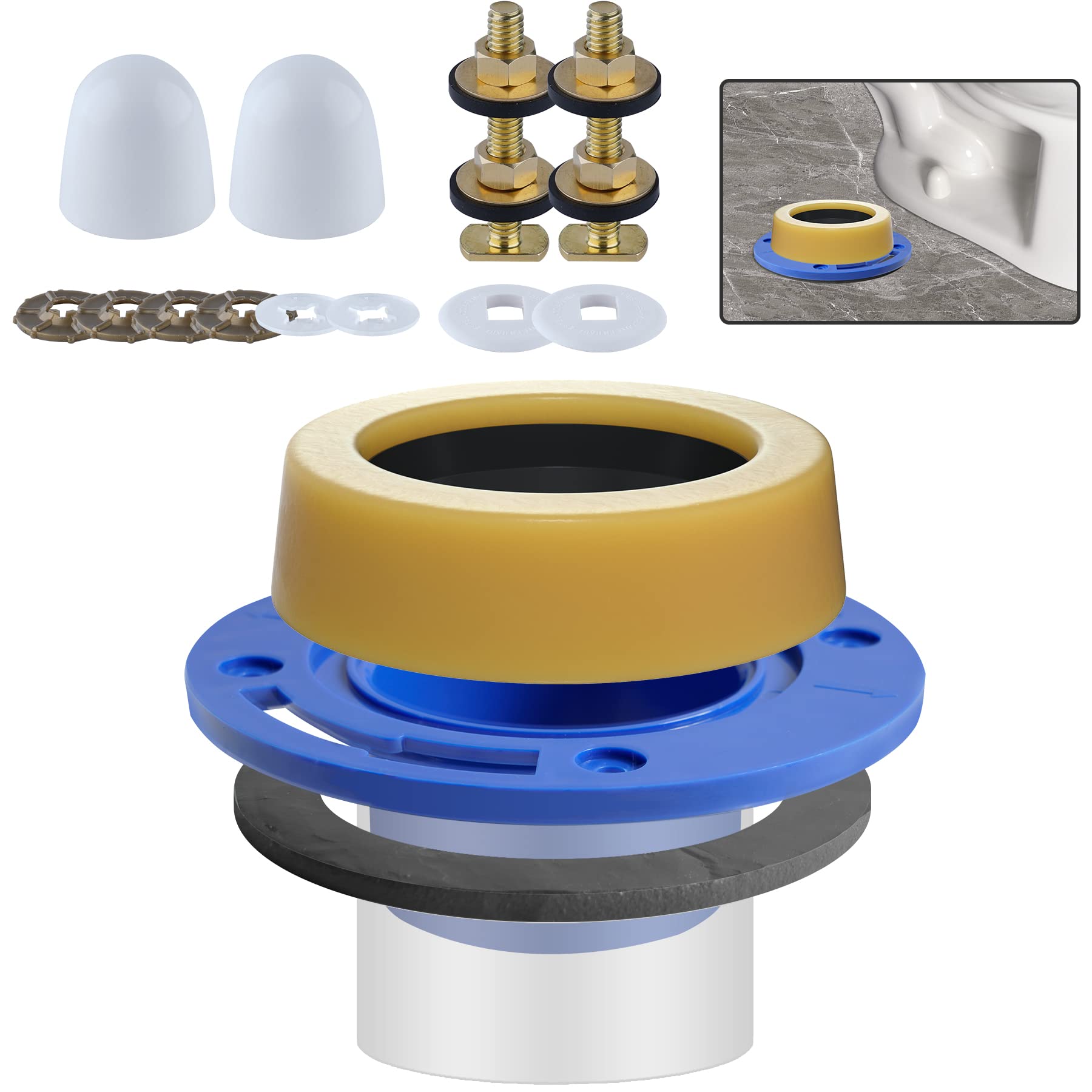 Buy Hibbent Toilet Flanges and Wax Rings Repair Kit, Extra Thick Wax