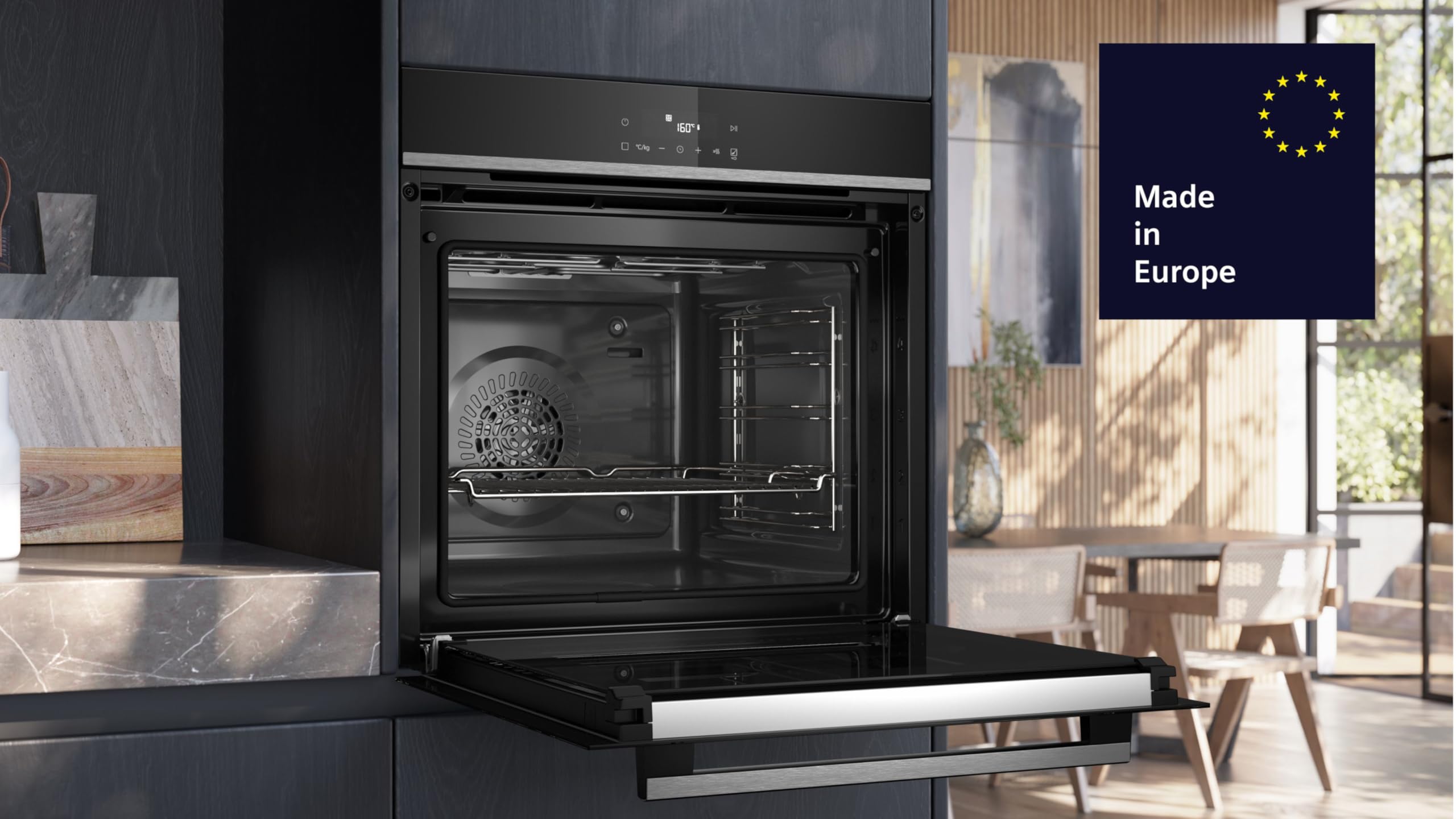 Siemens iQ300 HB571ABS3 Einbau-Backofen 60x60 cm Edelstahl Pyrolyse 3D-Heißluft
