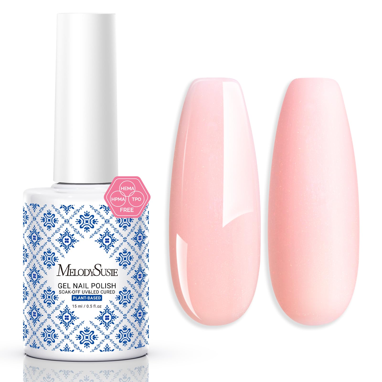 MelodySusie Fleurwee Plant Based Gel Nail Polish, Nail Polish Hema Free 21 Non Toxic Long Lasting No Chip Finger Toe Nail Art Manicure Salon DIY at