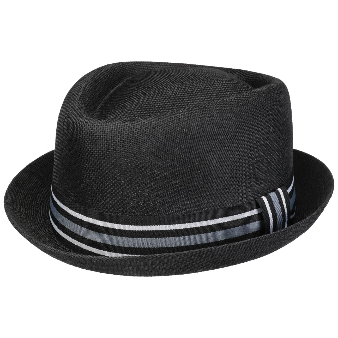 Lipodo Pork Pie Stoffhut Klassischer Look Sonnenhut mit Ripsband und Schleife Herren
