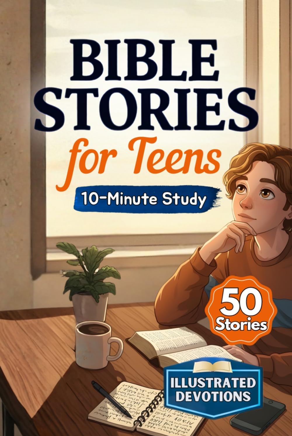 Bible Stories for Teens: 10-Minute Bible Study Featuring 50 Devotions with Reflections, Prayers, and Illustrations for Modern Teenagers