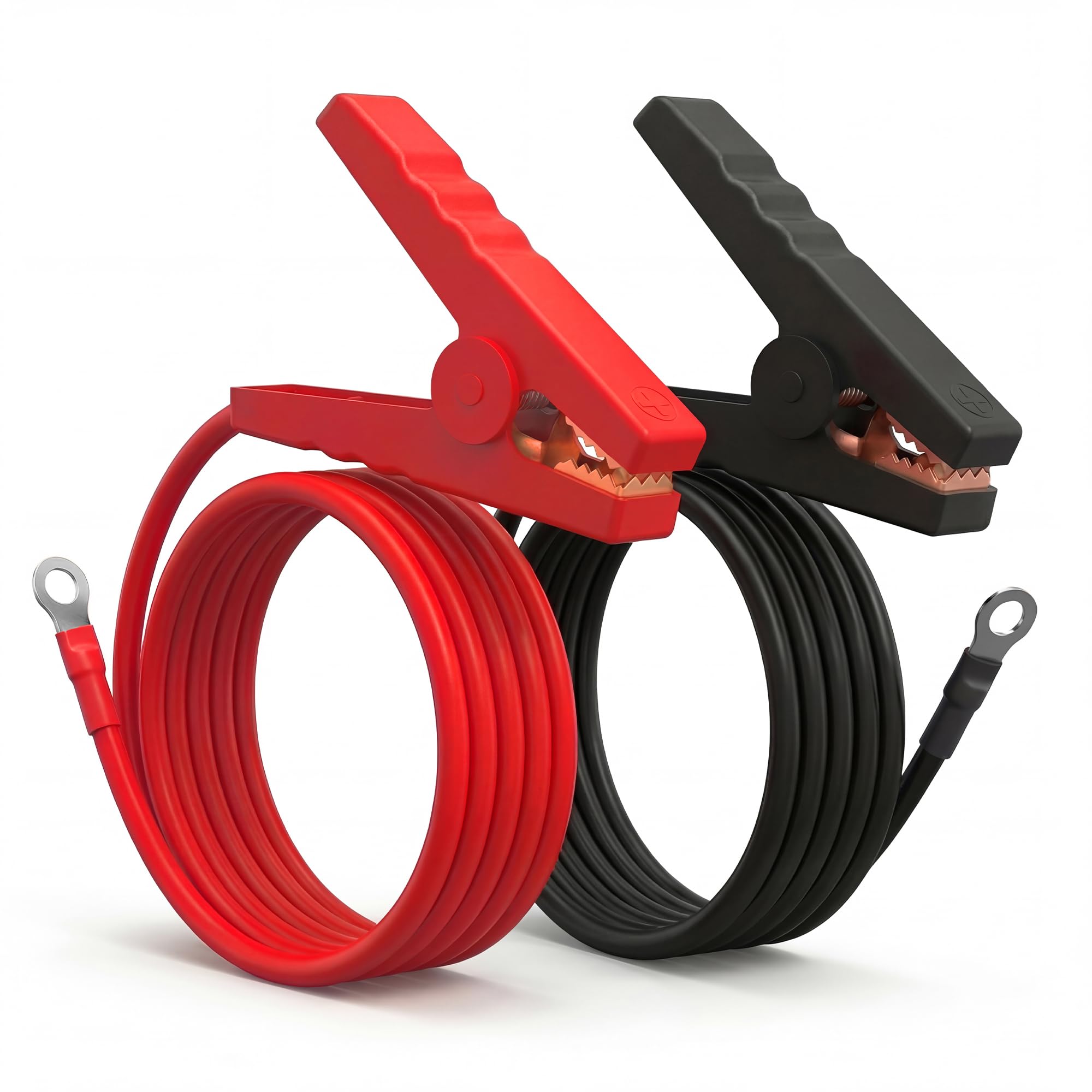 Cables eléctricos de puente para valla con clips de cocodrilo, conectores de alambre de cobre estañado de 10.000 V con cables aislados de TPU de alta calidad para energizador de vallas, cargador solar