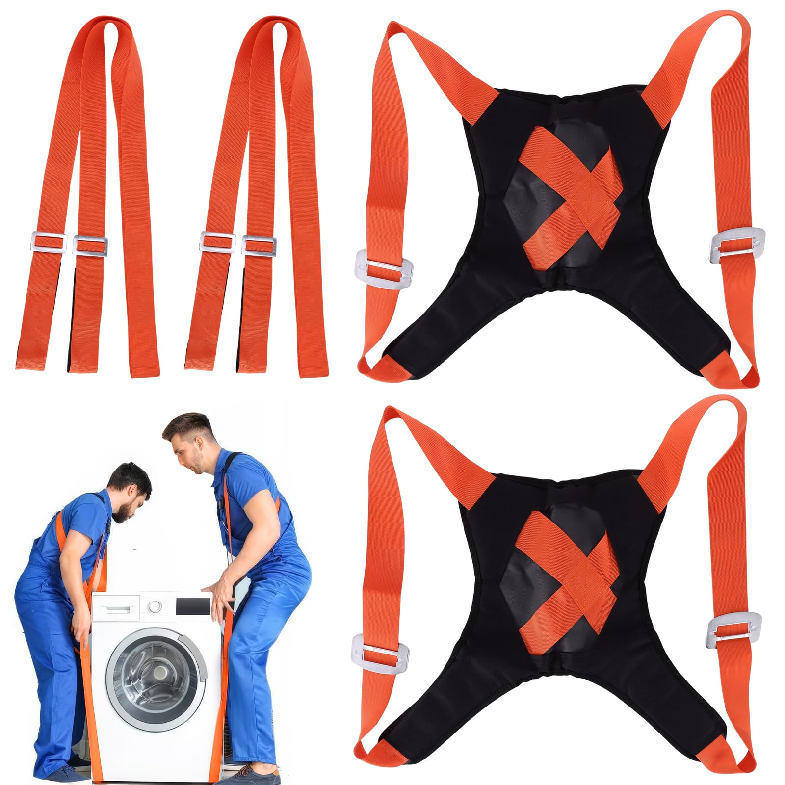 2er-Set Möbeltragegurte Aus Polyester – Verstellbar, Mit Rückenpolster, Tragkraft 270 Kg, Für Umzüge & Schwere Lasten