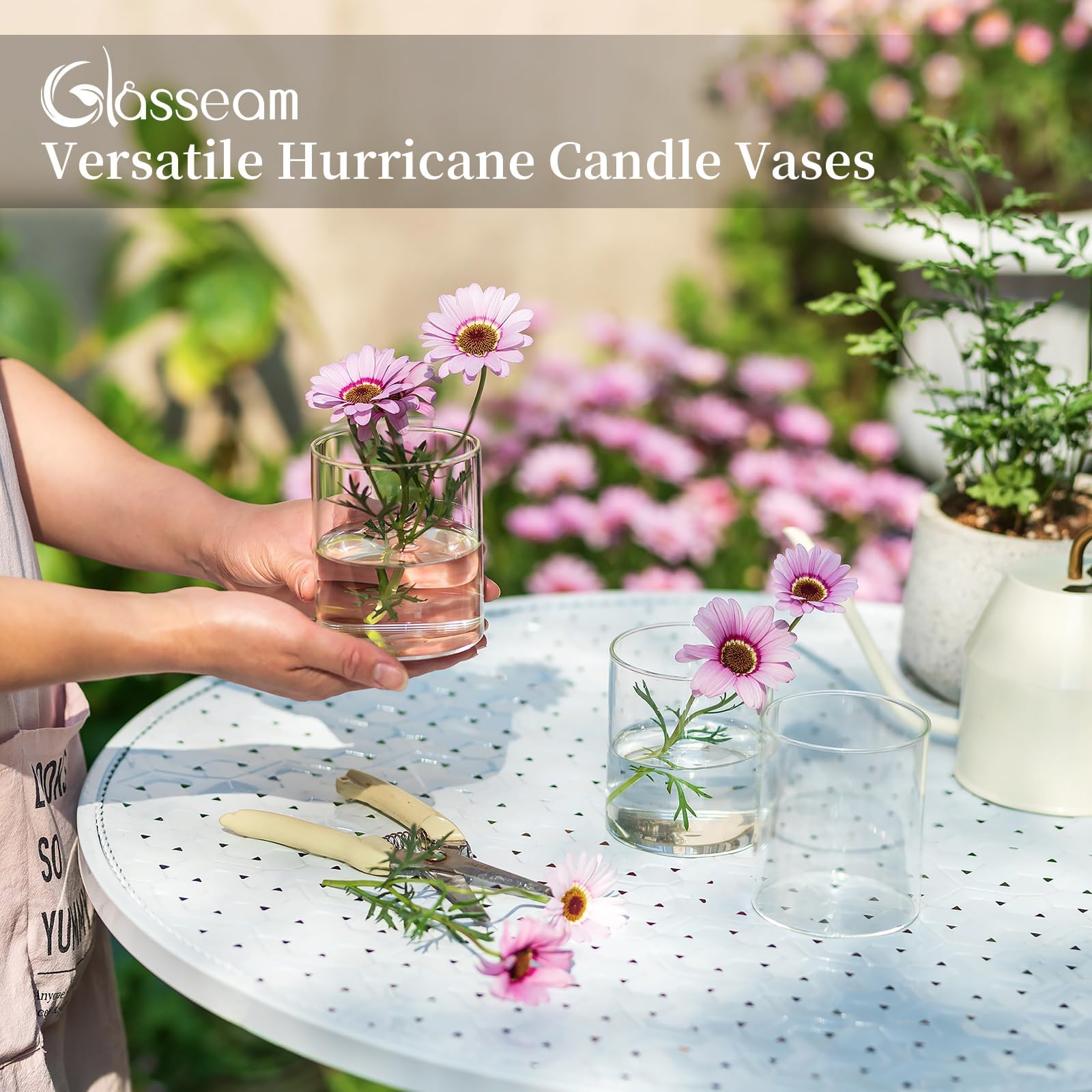 Glasseam Cylinder Vases for Centerpieces, Set of 6 Clear Glass Vases for  Flowers, Modern Small Floating Candle Vase Decor, Decorative Hurricane  Candle Holders for Home Wedding Table Decorations, 4in – BigaMart, image size:1600x1600