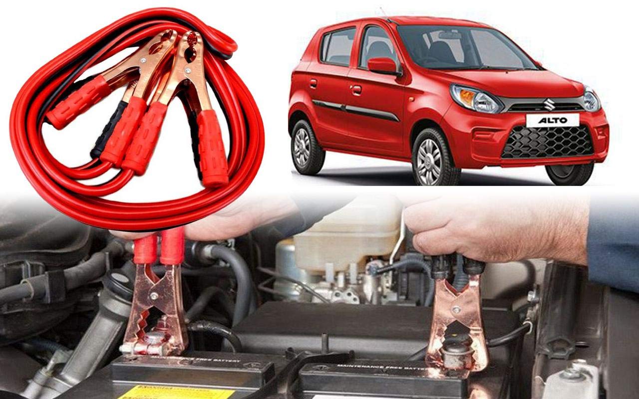 Auto Pearl Car 500 Amp Jumper Booster Cables Anti Tangle Copper Core 6Ft For Maruti Suzuki Alto 800 2019-image-14