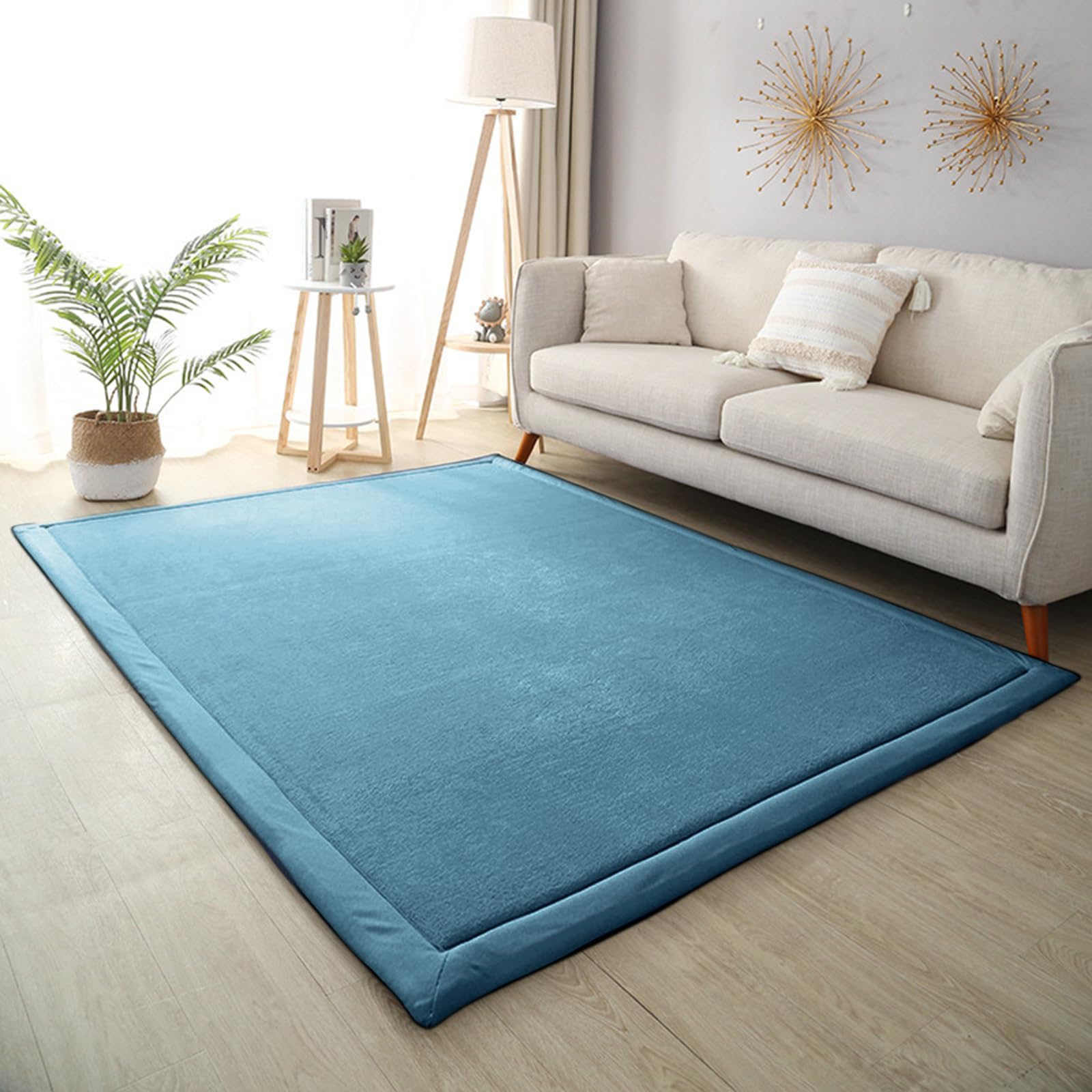 Küche Schlafzimmern Schlafsaal, Kinderteppich, Extra Weich Dick Korallensamt-Teppich Groß Kind Krabbelmatte mit Rutschfester Unterseite einfarbige2cm-H- 200 * 300cm