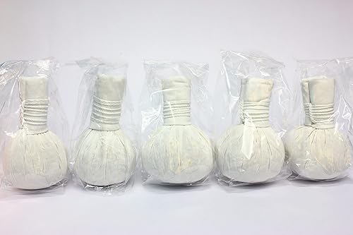 5 X Thai SPA Herbal HOT Compress Masaje Ball Therapy (Luk Pra Kob) Producto de Tailandia
