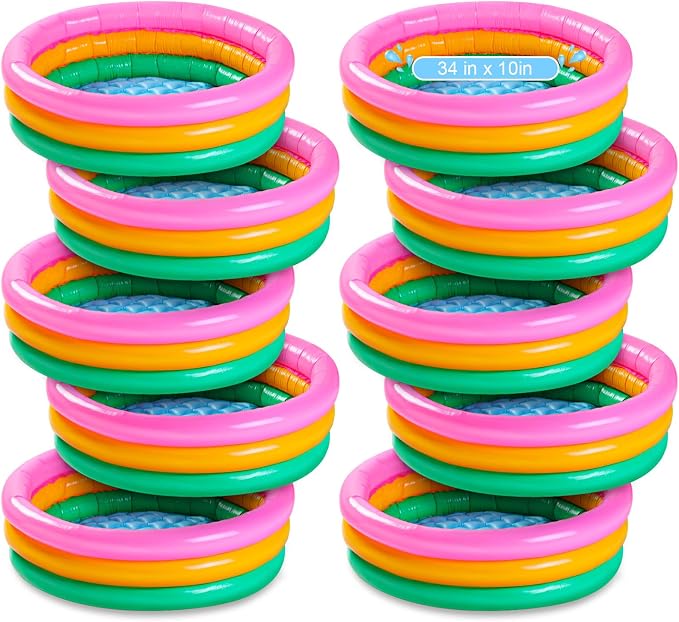Bulk Inflatable Pool Toys Amazon.com: Jerify 10 Pack Kiddie Pools Bulk for Toddler 34x10 Inch ...