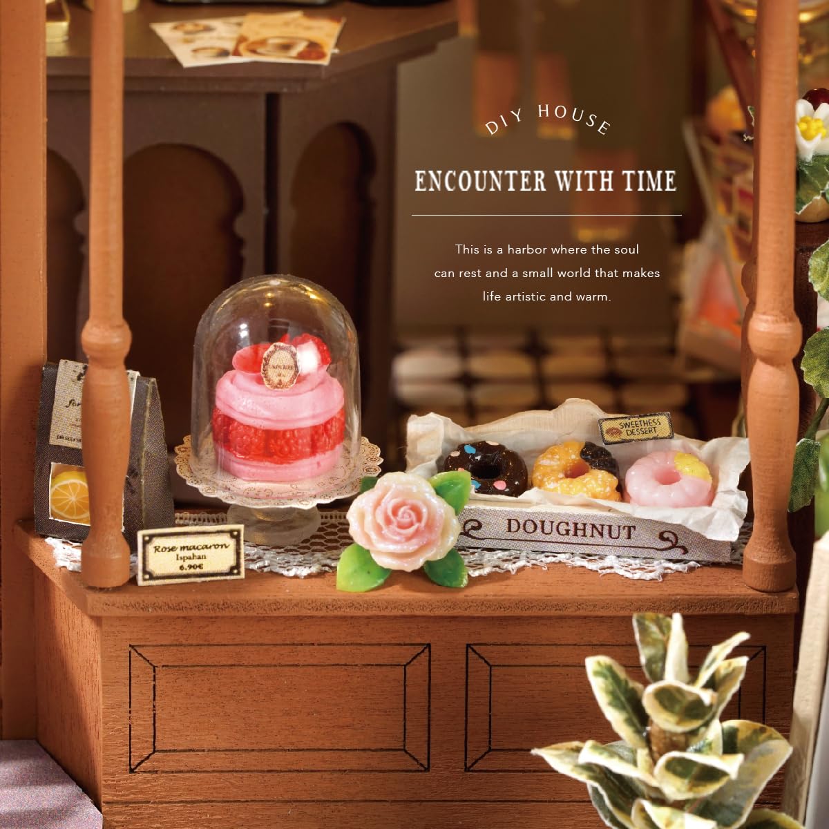 CUTEROOM Miniature House Kits For Adults,Mini Dollhouse Wooden Furniture Kit - Image 4
