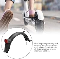 Vista 6 de Protector de barro trasero para scooter eléctrico con luz trasera, ajuste universal para la mayoría de scooters plegables para protección