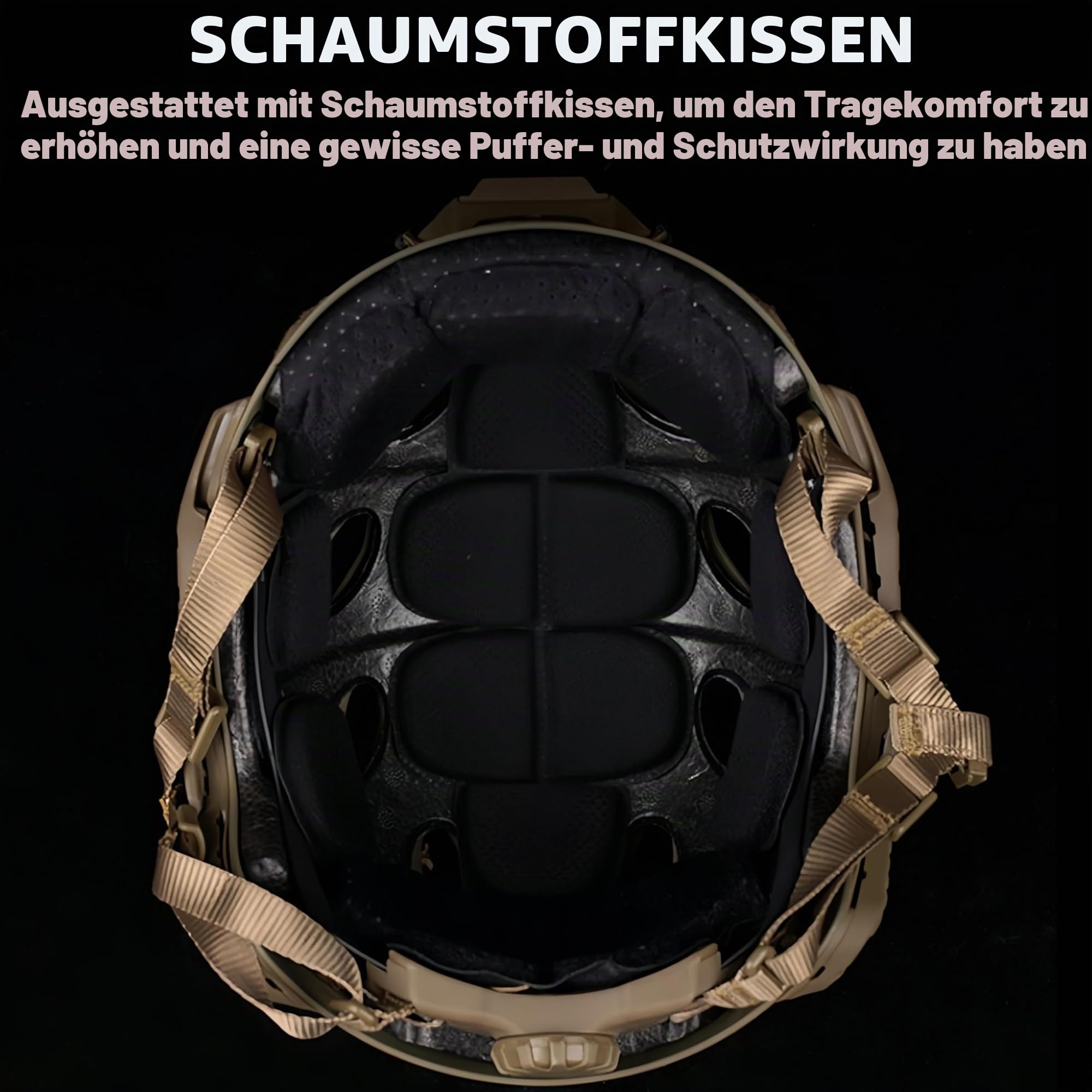 taktischer Fast SF High Cut Helm Sandgestrahlte Version Kopfhörergurtschlitze Reservemasken-Verbindungslöcher Airsoft CS-Spielhelme