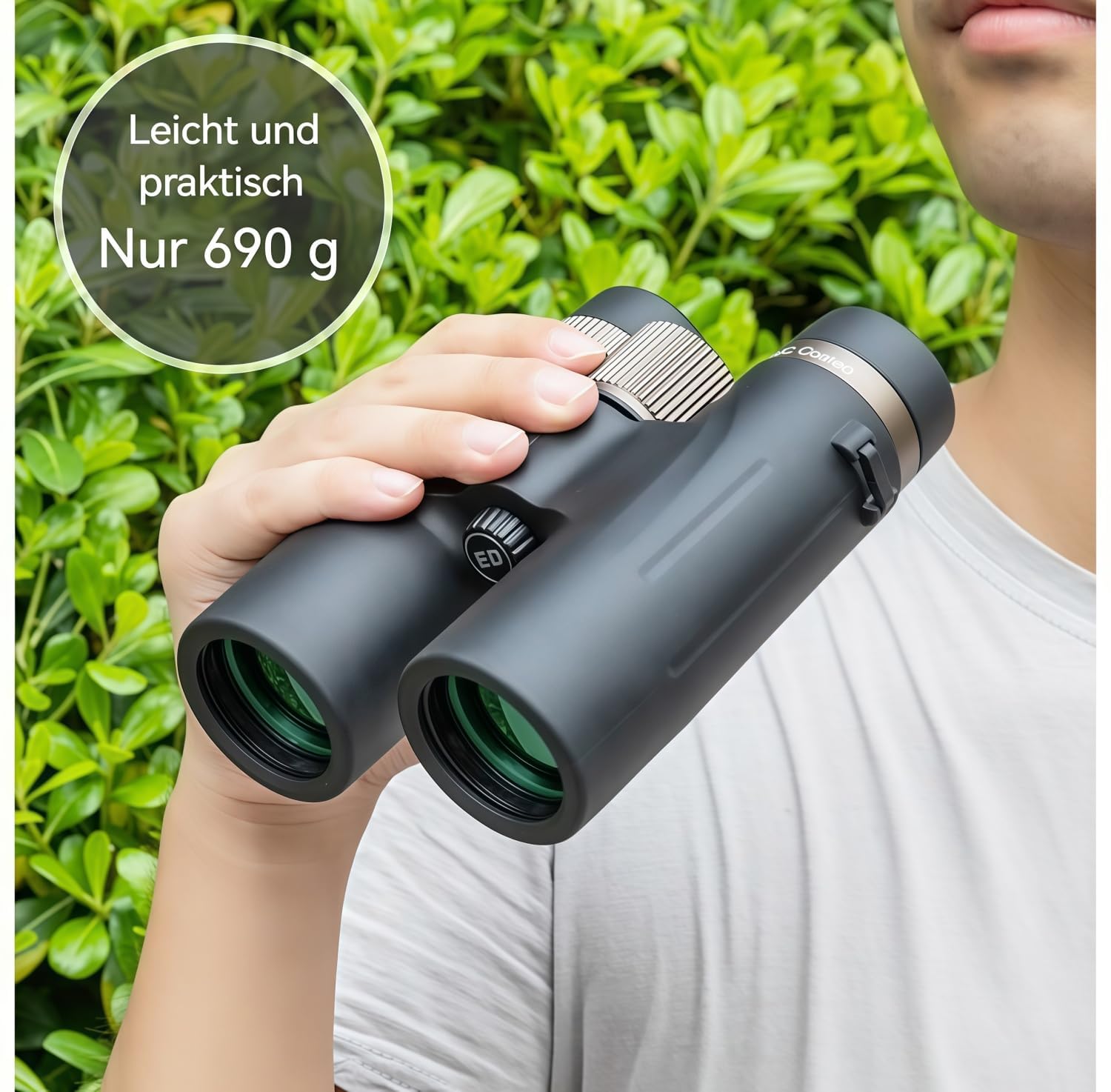 Bosco Fernglas C9 Original 12x42 Fernglas, hohe Vergrößerung und hohe Auflösung, Nachtsichtfunktion,Allround-Outdoor-Binokular FürReisen/Sternenhimmel-Beobachtung (Schwarz)