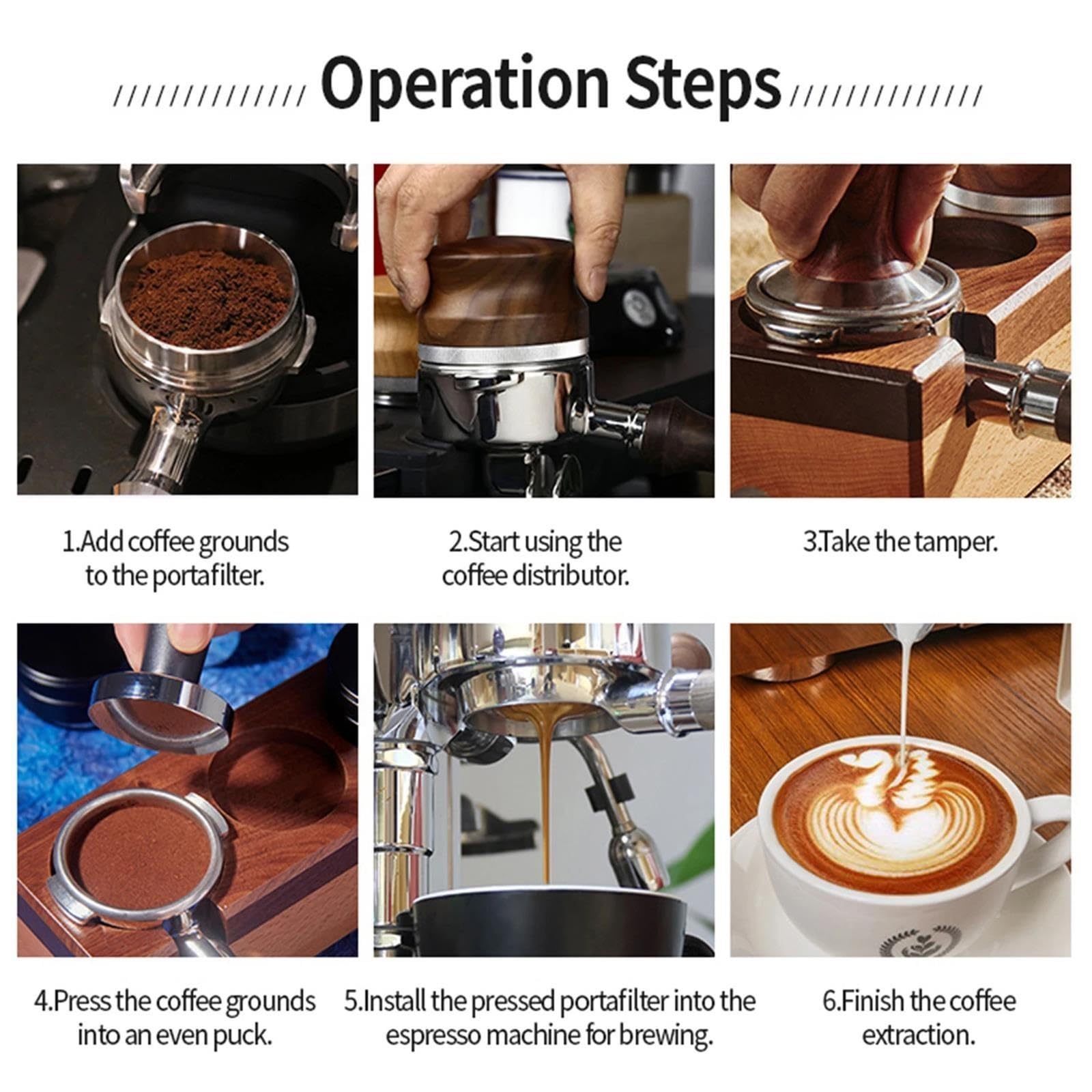 Mango De Portafiltro Para Máquina De Café, Compatible Con OANKR, Portafiltro Desnudo E61 De 58 Mm, Compatible Con Lelit, Máquinas De Cabezales De Grupo E61, Espresso Sin Fondo