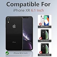 Vista 2 de Funda para iPhone XR, 3 capas de protección de cuerpo completo, a prueba de golpes, a prueba de caídas, resistente con clip para cinturón, soporte