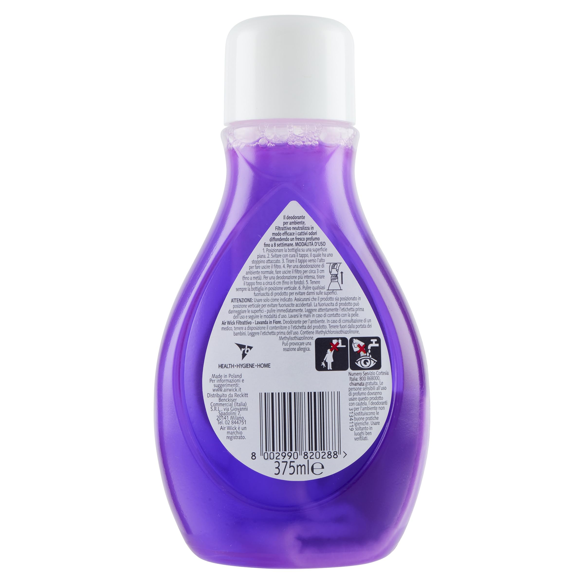 Airwick Deo Filtro Attivo - Antitabacco, 12 unità da 375 ml, 5 Lavanda in Fiore, 4 Brezza di Montagna, 3 Agrumi