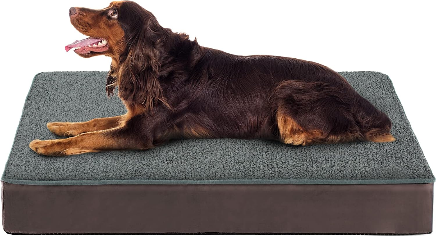 FAREYY Dog Bed Large Foam Orthopedic Dog Bed Mat, 4 inch Washable Dog Bed for Medium Large Dogs Bed with Removable Washable Cover -…