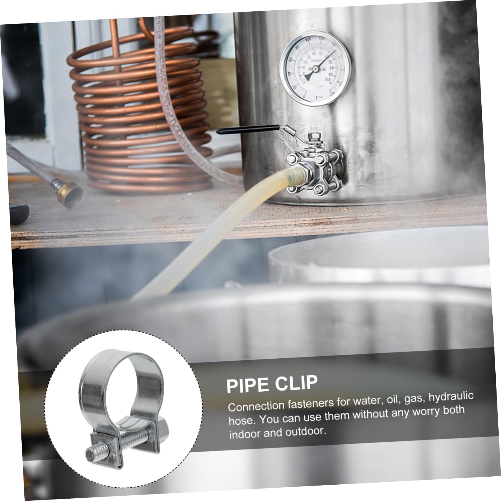 Lurrose 60pièces Colliers De Serrage Pour Gaz Colliers De Serrage Pour Tuyaux De Gaz Pour
