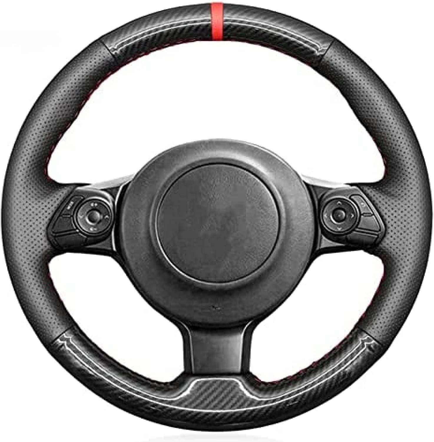 abrupt Pokrowiec na kierownicę samochodu do Toyota 86 2016–2019 Yaris 2016–2019, oddychający pokrowiec na kierownicę samochodową, odporny na zużycie, pokrowce na kierownicę akcesoria do wnętrza samochodu