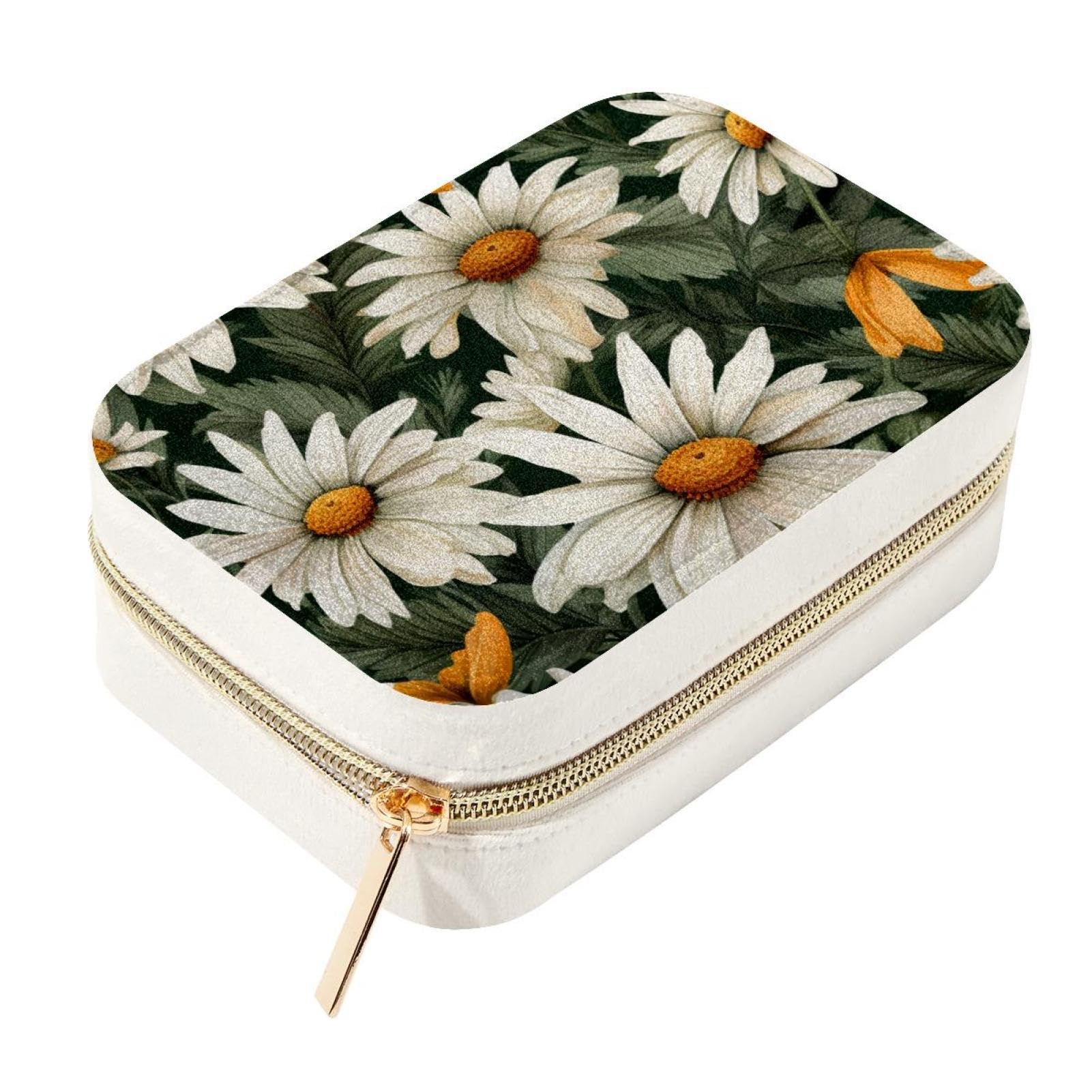Boite a bijoux de voyage Daisy en velours pour vos déplacements