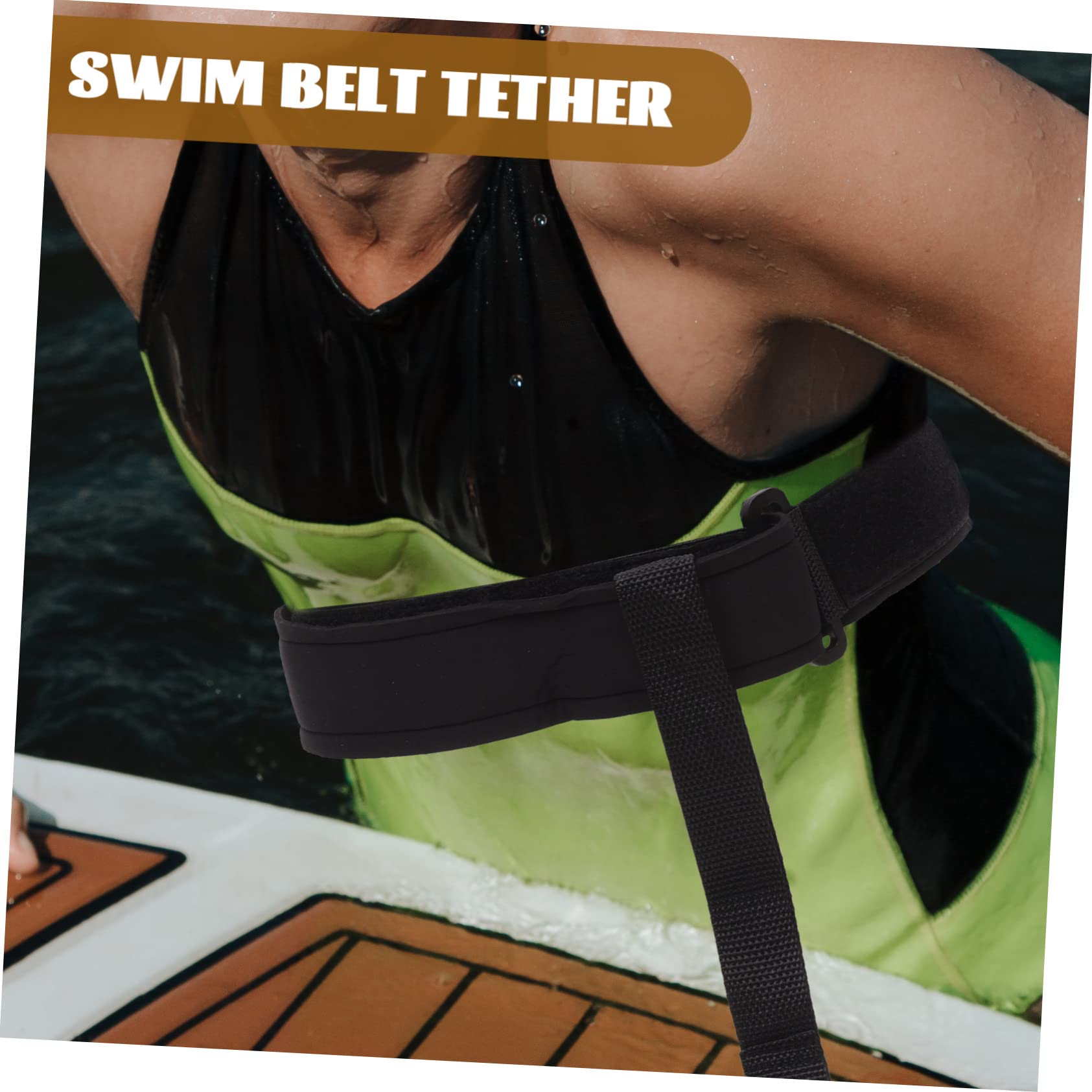 KOMBIUDA 1set Swim Resistance Band Kit Static Swimming Belt for Resistance Training Elastic Rope for Enhanced Swimming Performance Suitable for Adults Bungee Cord