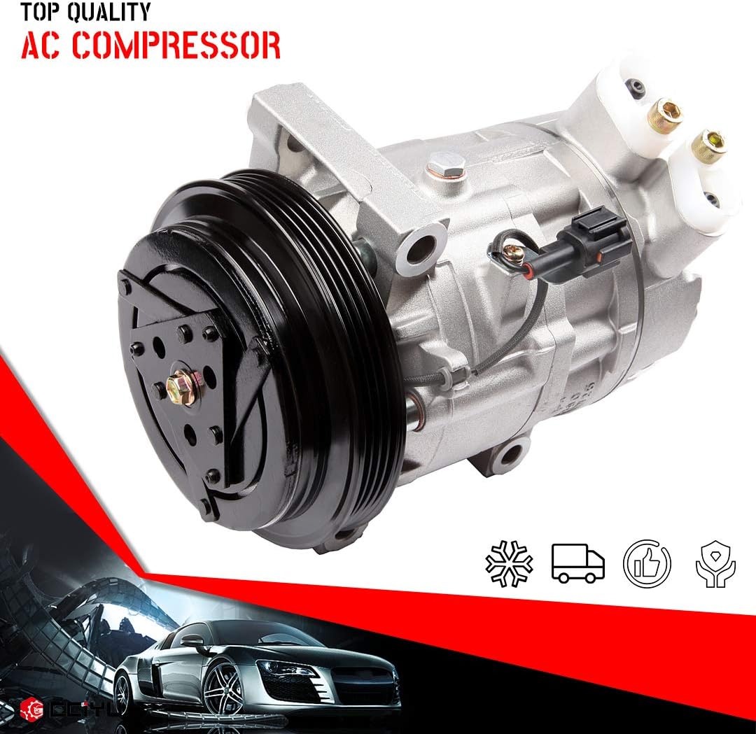 cciyu Air Conditioning Compressor for Nissan 350Z 3.5L 2003-2007 Replaces AC Compressor for Car