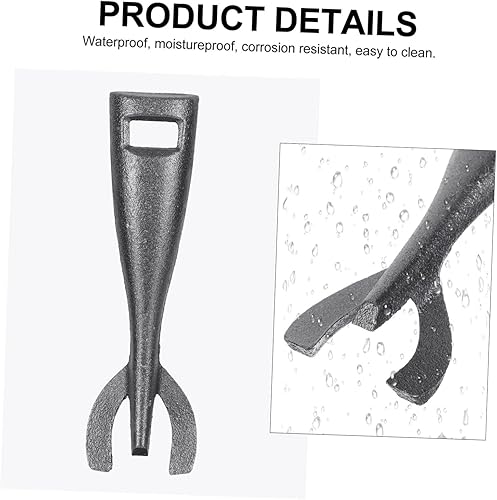 Miniatura 4 de Pinzas de hierro fundido Teppanyaki para barbacoa para placa de barbacoa, clips para asar y suministros para asar a la parrilla, bordes lisos