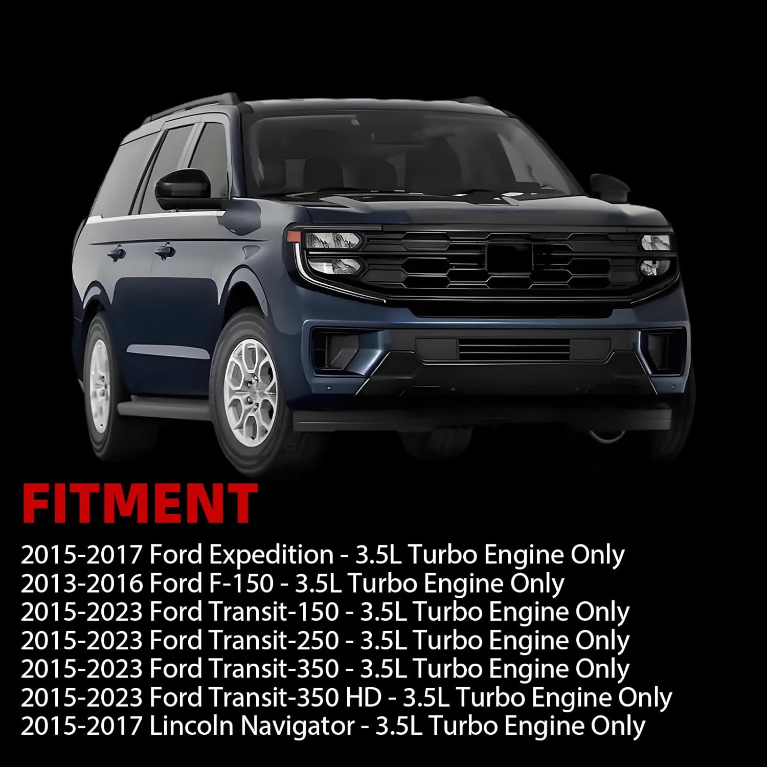 MITZONE Upgrade Aluminum Valve Covers Left and Right Compatible with 2013-2019 Ford F-150 Expedition Transit Navigator 3.5 Turbo