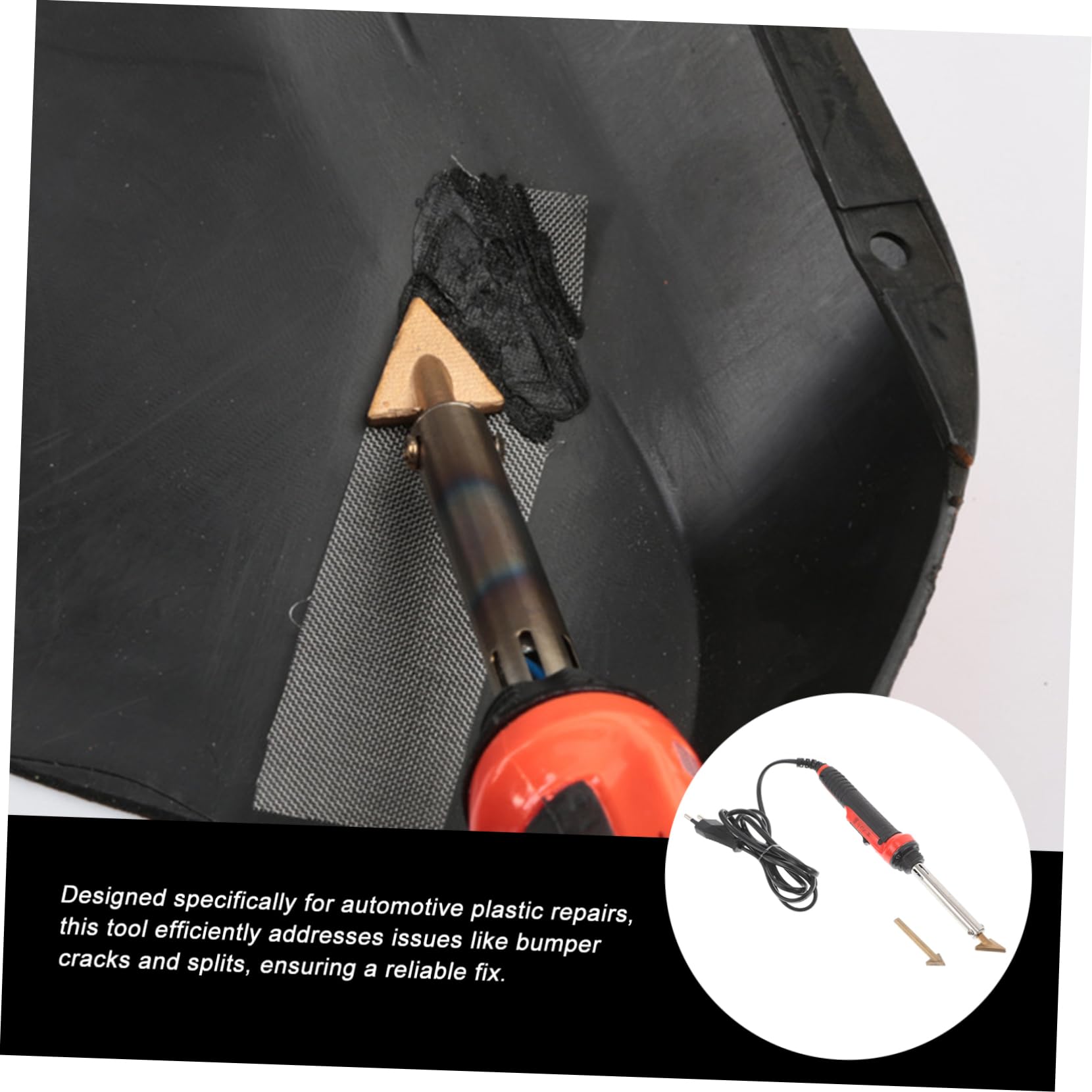 Machine De Soudure Plastique Outil De Réparation De Pare-Chocs De Voiture Pour Plastique Automobile Kit De Soudage Avec 2 Têtes De Rechange Pour Fissures Et Réparations