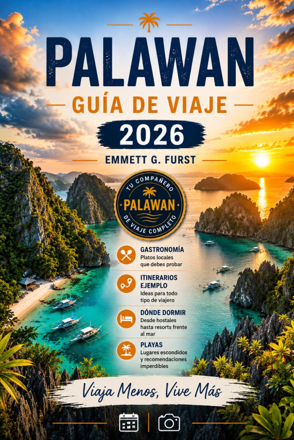 PALAWAN GUÍA DE VIAJE 2026: Compañero de viaje en Filipinas para El Nido, Coron, Puerto Princesa, excursiones por islas, playas ocultas, dónde alojarse y planificación de viajes