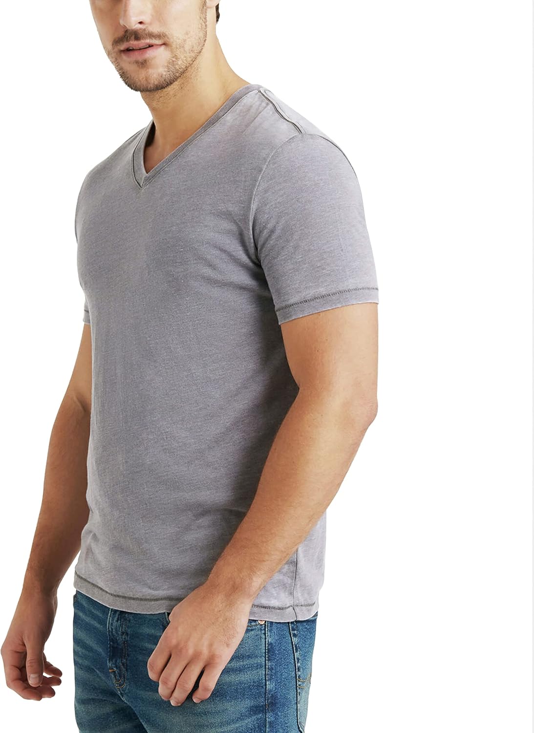 Lucky Brand Mens Venice Burnout V Neck Tee - Image 3