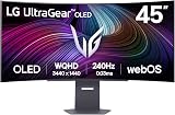 LG UltraGear™ 45GX90SA-B - Schermo PC da gaming curvo da 45" - pannello OLED risoluzione WQHD (3440x1440), 0.03 ms GtG 240Hz, DisplayHDR™ TrueBlack 400, DCI-P3 98.5% (CIE1976), AMD FreeSync Premium - 1