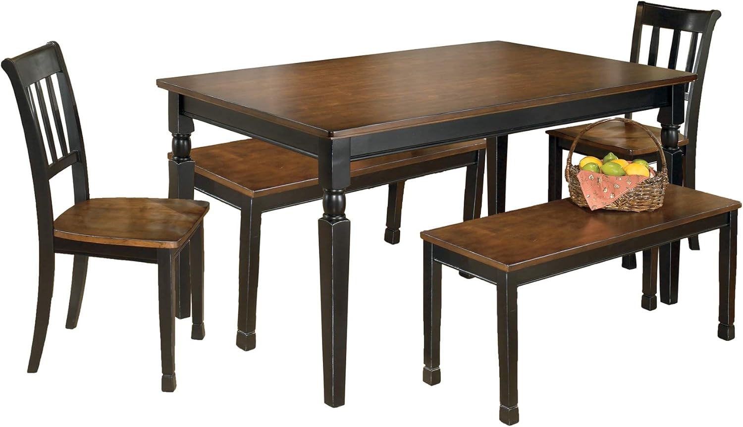 Farmhouse Chic 60" Rectangular Engineered Wood Dining Table