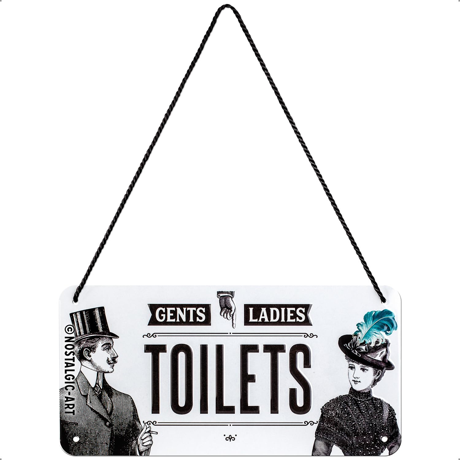 Retro Blechschild "Genius At Work" – 10x20 Cm, Aus Metall, Mit Kordel, Perfekt Für Gamer & Als Deko