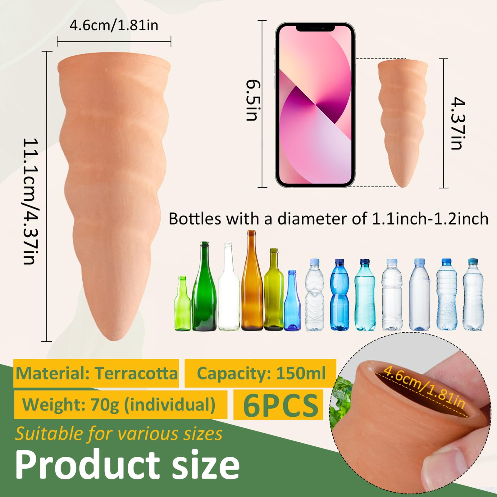 Sistema de Riego Automático Kit, 6 PCS Riego por Goteo Picos, Autorriego De Planta, Dispositivo de Irrigación Automático en Vacaciones, para Regar Plantas en Interiores y Exteriores