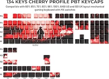 Amazon.com: GMKWTL XVX Swordsman Double Shot PBT Keycaps,Side