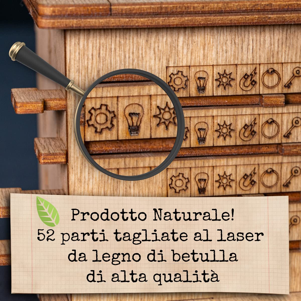 iDventure Cluebox - Gato di Schrödinger - Escape Room gioco in legno - Scatola rompicapo a Labirinto - Scatola regalo - regalo fidanzato - puzzle 3D - iq puzzle rompicapo - regalo per lui