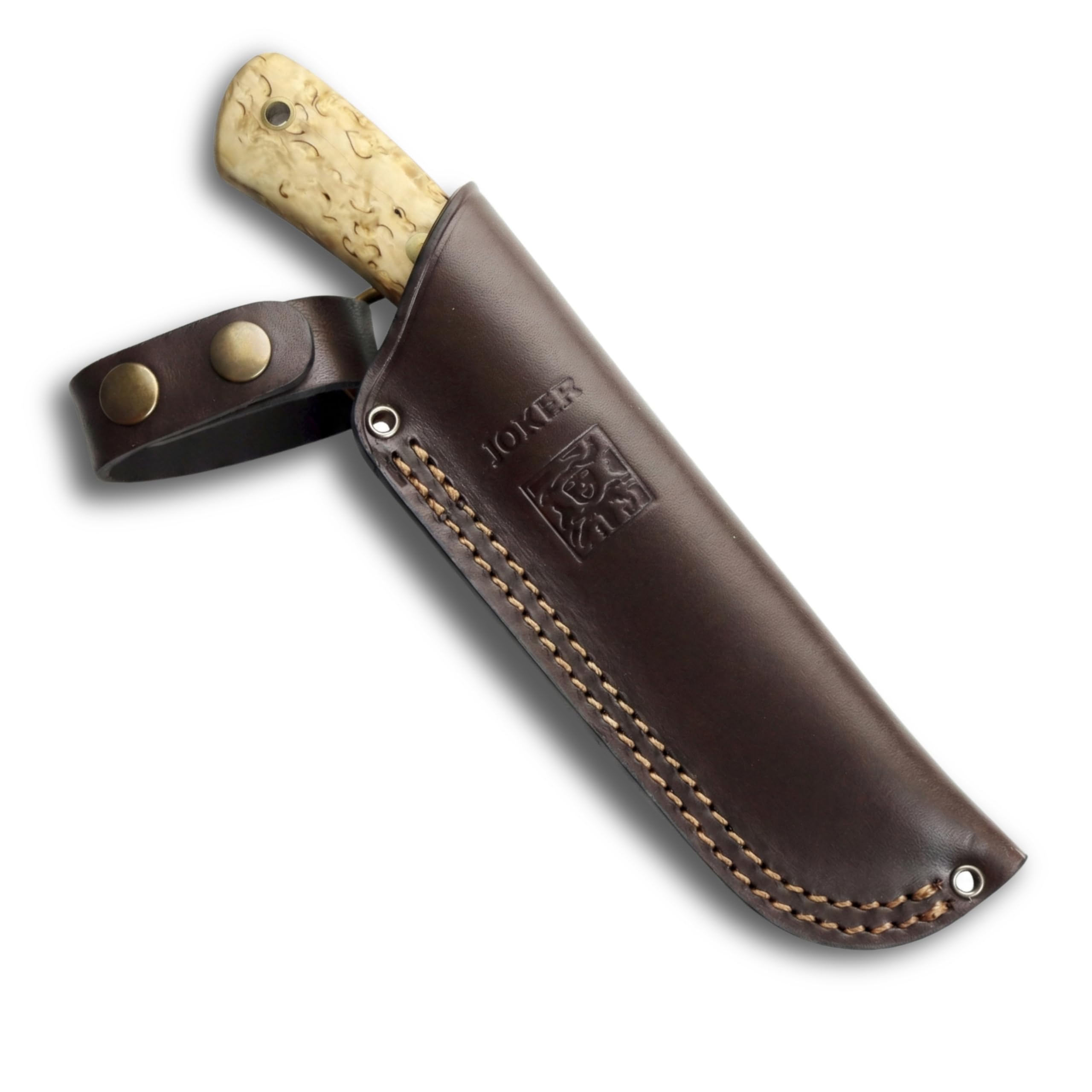 Joker Nessmuk CL136 Bushcraft Knife, 4.33 in Sandvik 14C28N