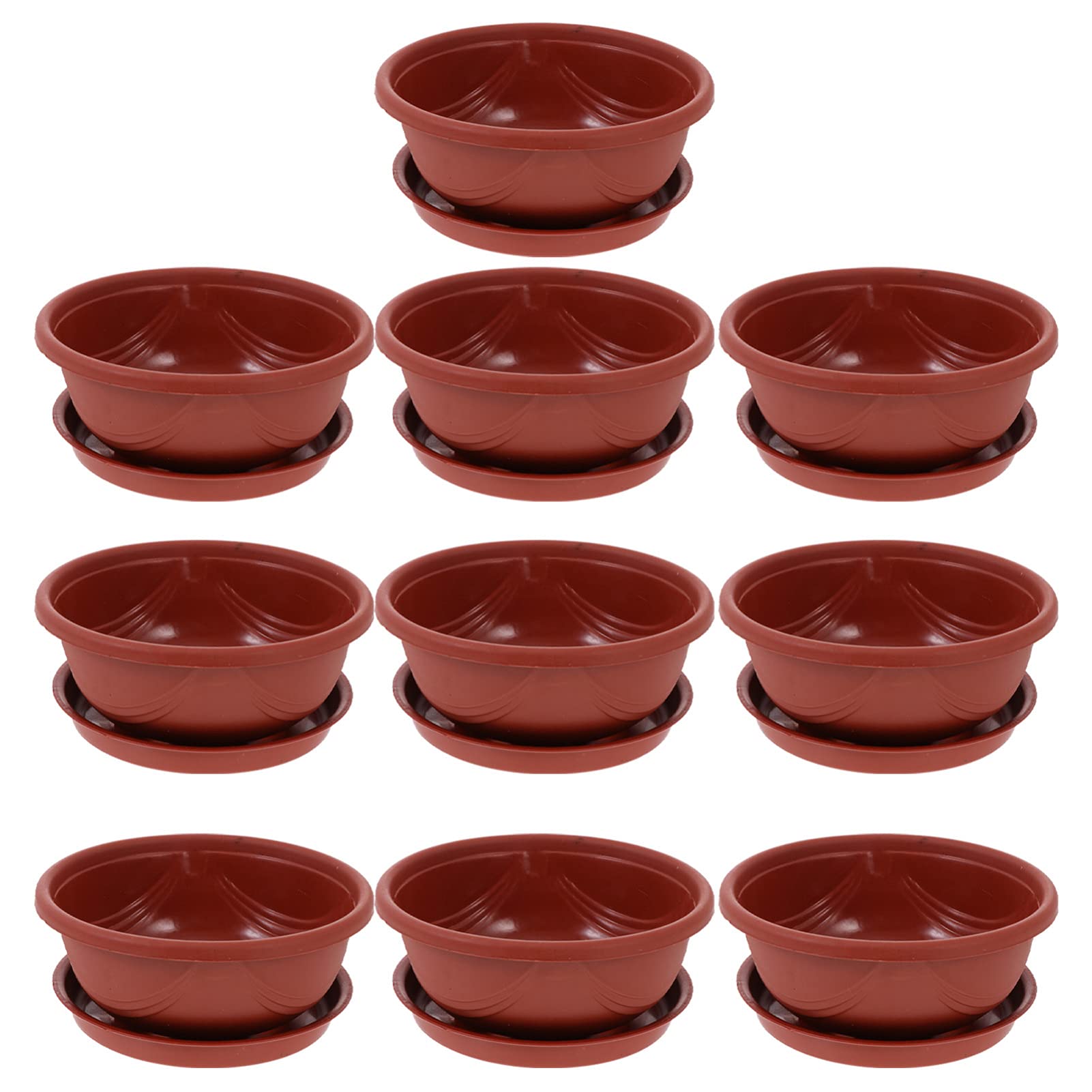 10sets Plastic Flower Pot Orchid Pots with Holes Gardening Planter Cultivate Large Outdoor Flower Pots Garden Decorations Flower Container Prayer Beads Plastic Raw Material