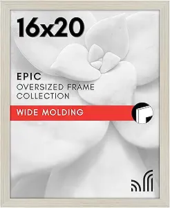 Americanflat 16x20 Picture Frame with Polished Plexiglass - Wide Picture Frames Made of Engineered Wood for Vertical or Horizontal Wall Display - Epic Collection - Light Wood