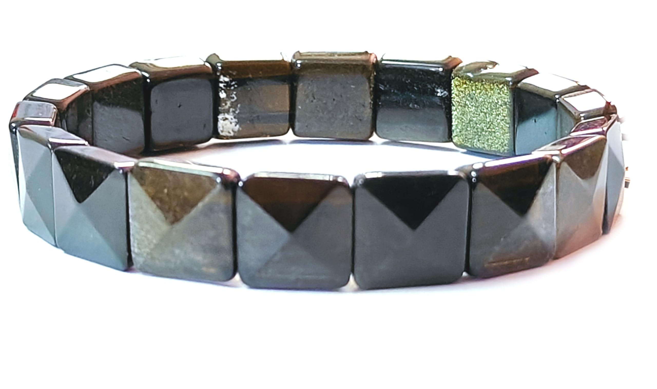 ASTROGHAR Natural golden Obsidian Crystals Pyramid Shaped Bracelet Bracelet (B0D2XR411K) Amazon Price History, Amazon Price Tracker