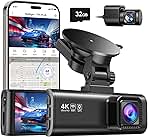 REDTIGER Dash Cam Front Rear, 4K/2.5K Full HD Dash Camera for Cars, Included 32GB Card, Built-in Wi-Fi GPS, 3.16” IPS Screen, Night Vision, 170°Wide Angle, WDR, 24H Parking Mode(F7NP)