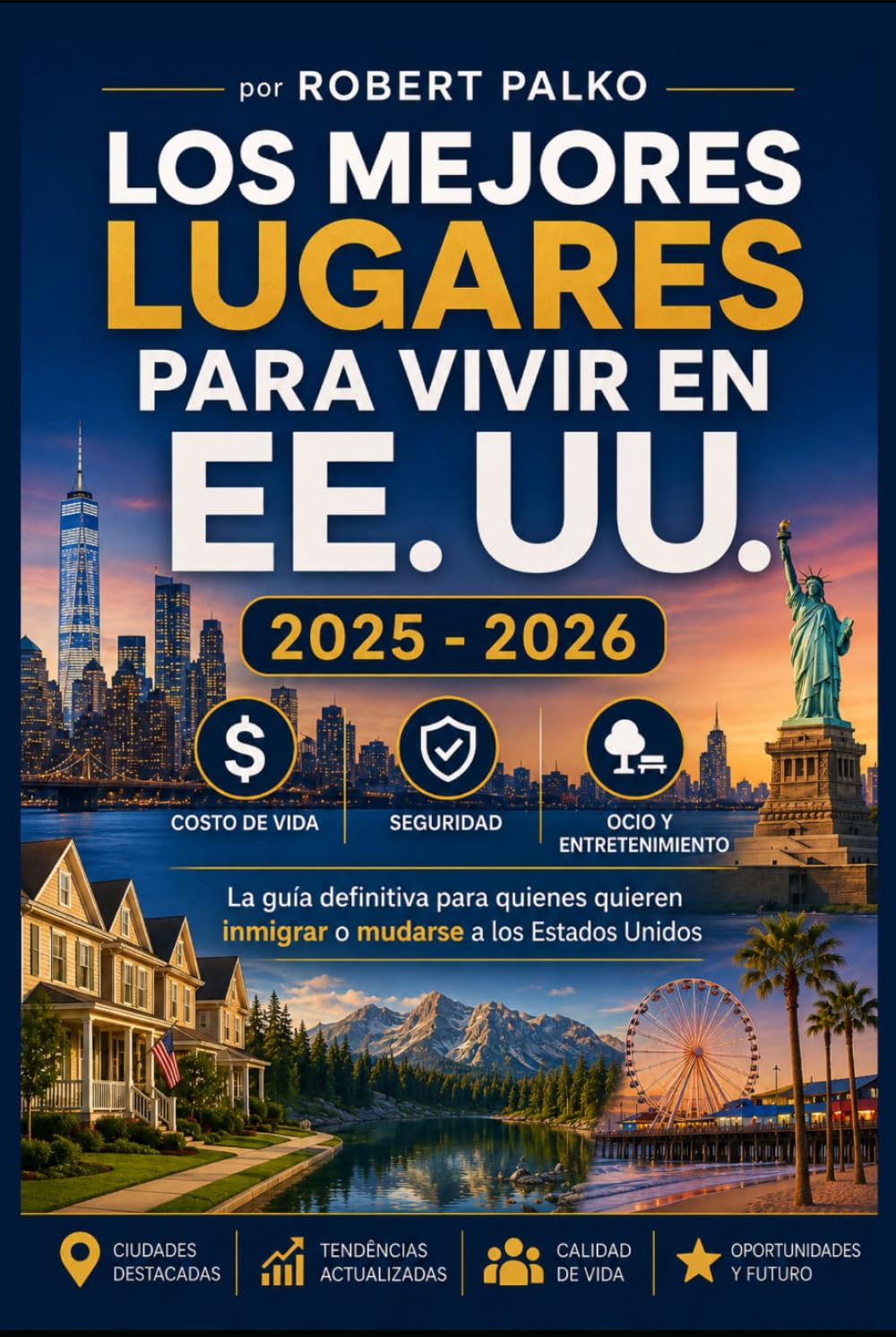 LOS MEJORES LUGARES VIVIR EN LOS ESTADOS UNIDOS 2025 - 2026: Costo de vida · Seguridad · Ocio La guía definitiva para cualquier persona que desee ... dentro de los Estados Unidos. 2025 -2026